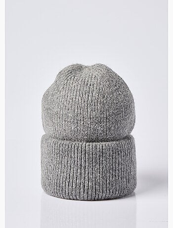 Gorro de punto acanalado con angora - AFIBEL