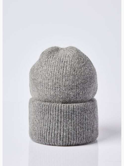 Gorro de punto acanalado con angora - AFIBEL - Kiabi