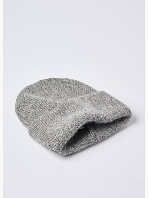 Gorro de punto acanalado con angora - AFIBEL - Kiabi
