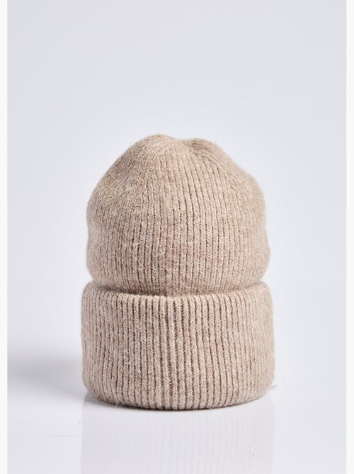 Gorro de punto acanalado con angora - AFIBEL - Kiabi