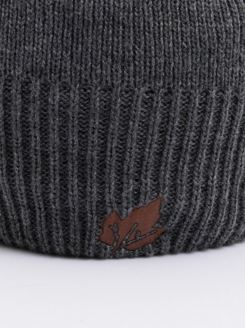 Gorro de punto acanalado con forro polar - AFIBEL Gris - Kiabi