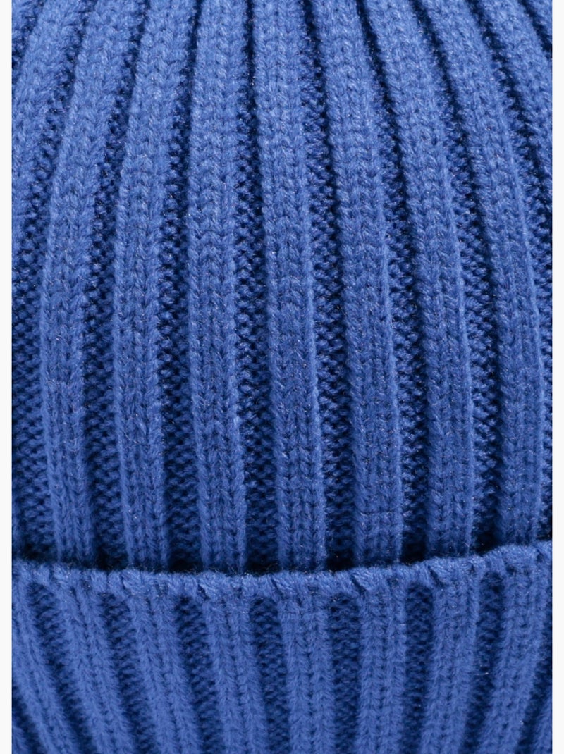 Gorro de punto acanalado con puños - AFIBEL Azul real - Kiabi