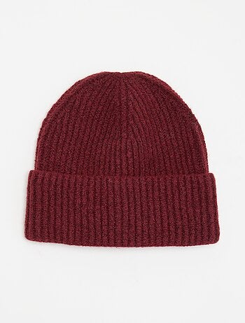Gorro de punto acanalado
