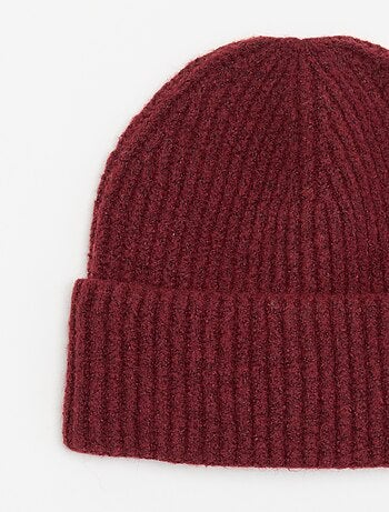 Gorro de punto acanalado