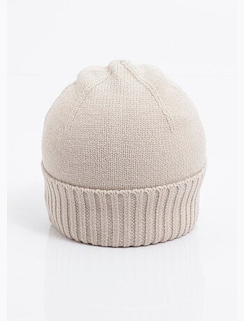 Gorro de punto acanalado, tejido suave con lana - AFIBEL