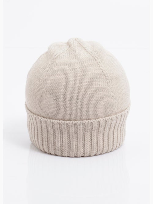 Gorro de punto acanalado, tejido suave con lana - AFIBEL - Kiabi