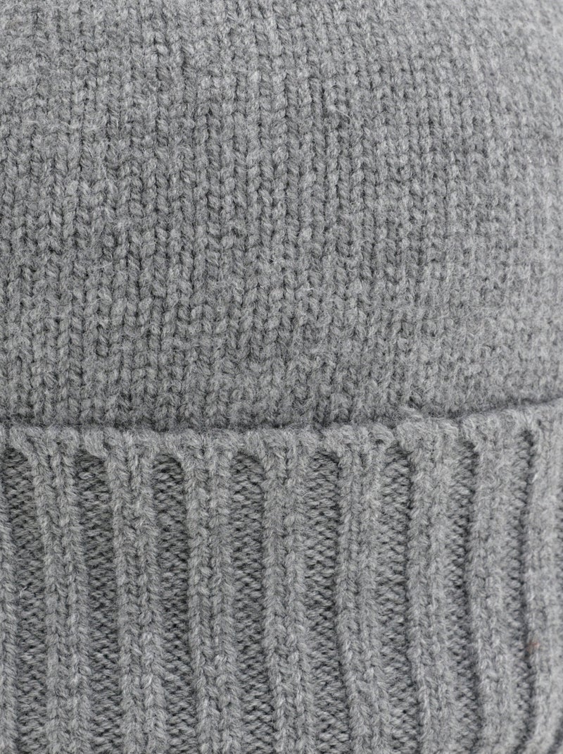 Gorro de punto acanalado, tejido suave con lana - AFIBEL Gris - Kiabi