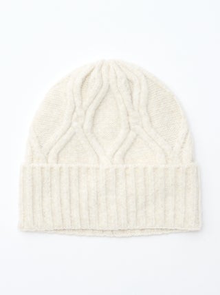 Gorro de punto acanalado y trenzado liso