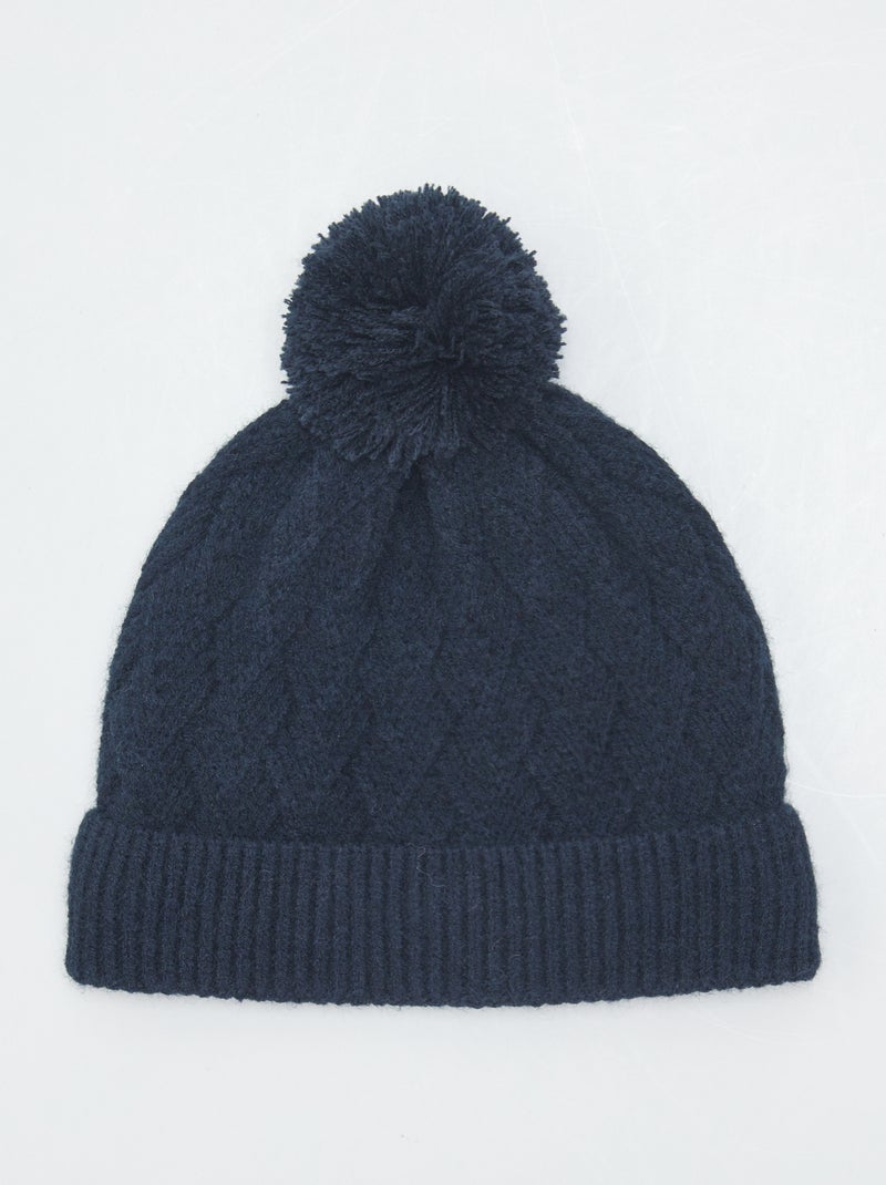 Gorro de punto AZUL - Kiabi