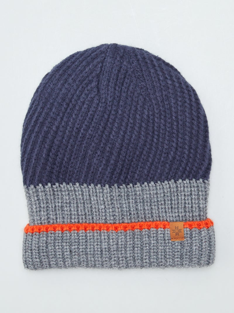 Gorro de punto AZUL - Kiabi