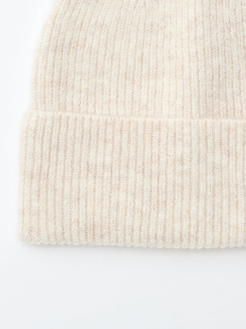 Gorro de punto Beige - Kiabi