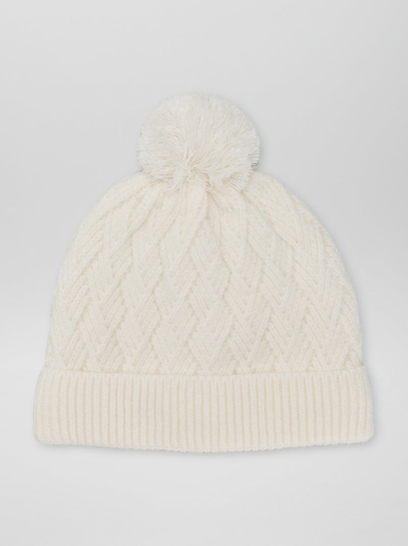Gorro de punto BLANCO - Kiabi