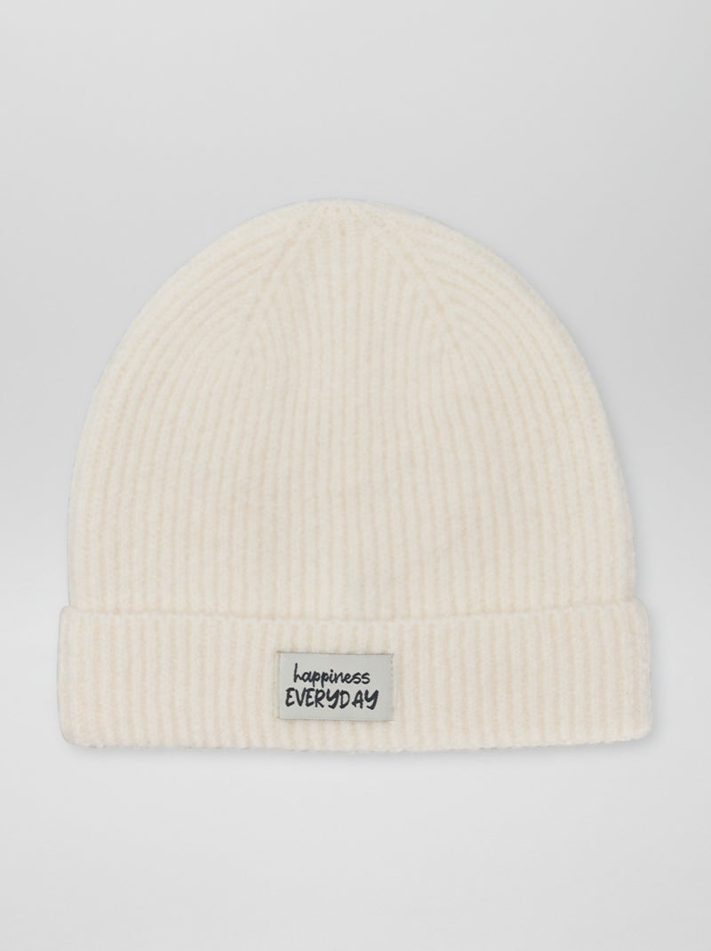 Gorro de punto BLANCO - Kiabi