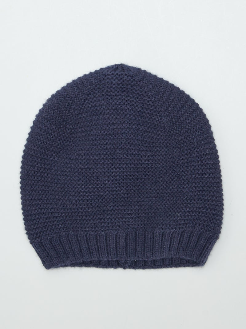 Gorro de punto bobo AZUL - Kiabi