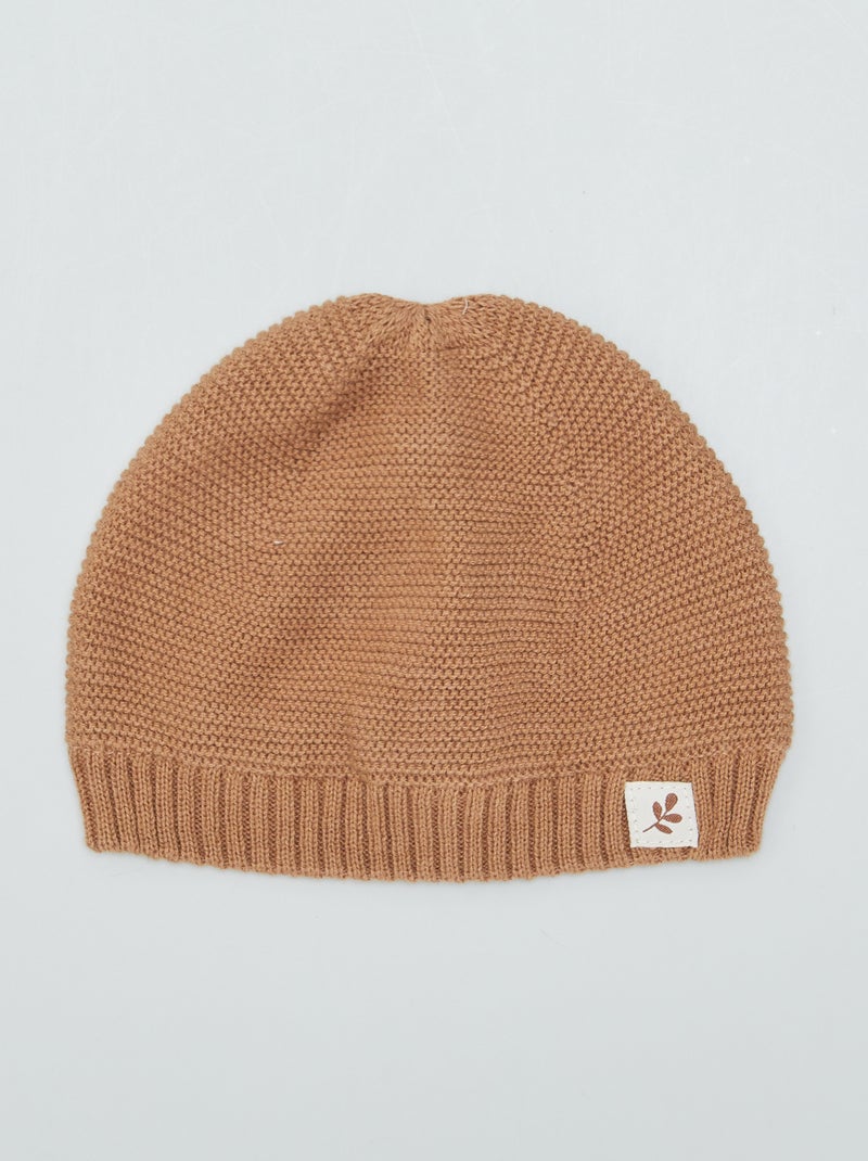 Gorro de punto bobo BEIGE - Kiabi