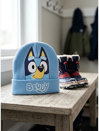 Gorro de punto cálido infantil bluey