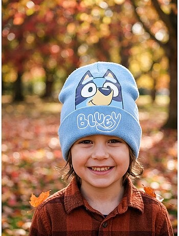 Gorro de punto cálido infantil bluey