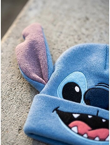 Gorro de punto cálido y elástico infantil stitch disney