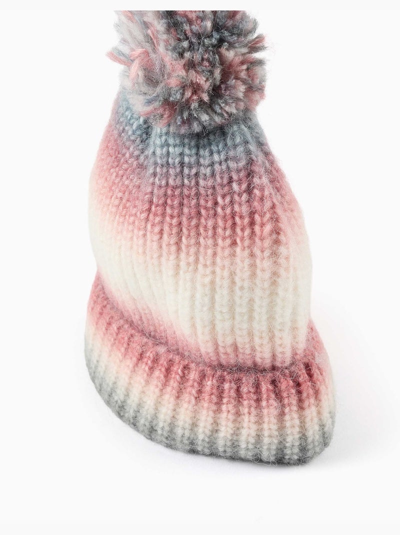 Gorro de punto con efecto degradado y pompón Multicolor - Kiabi