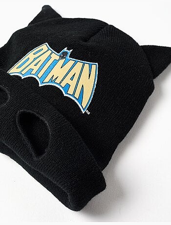 Gorro de punto con estampado de batman y orejas 3d