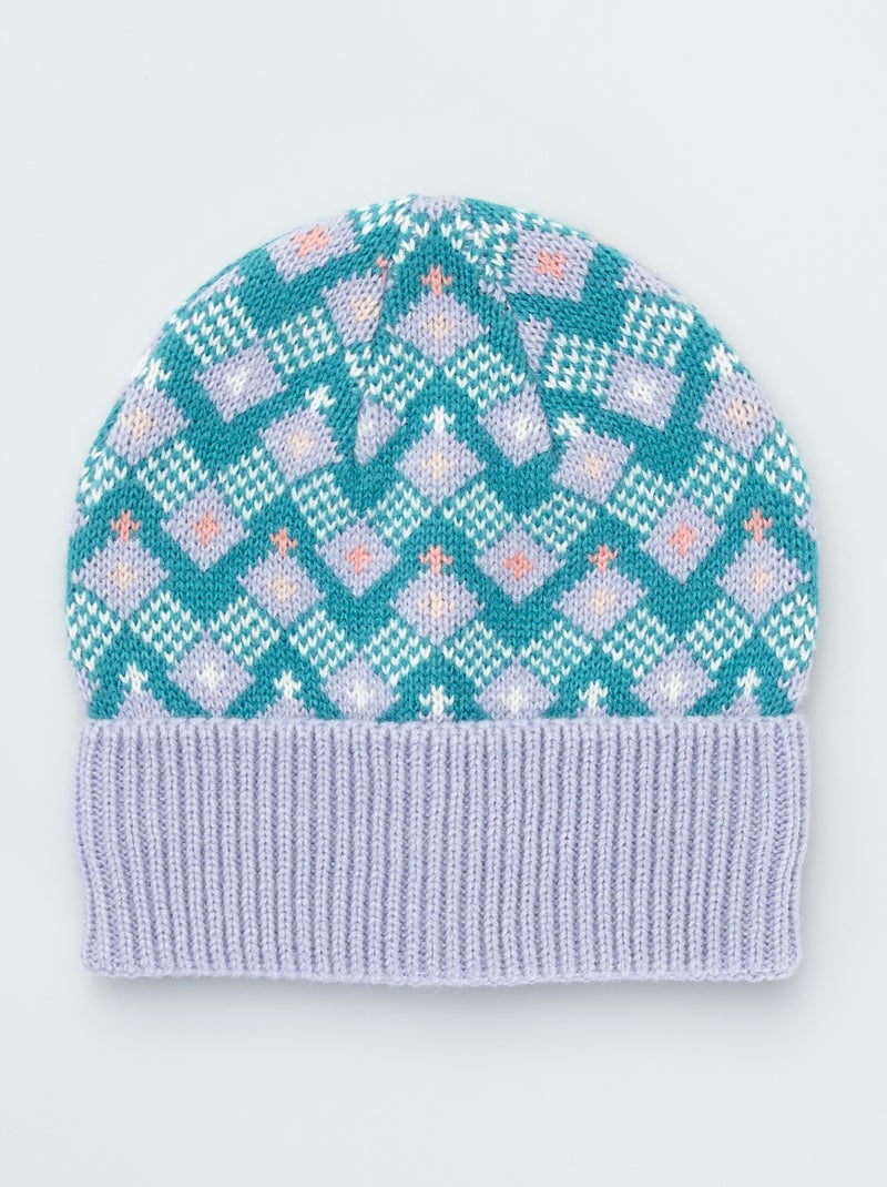 Gorro de punto con fantasía AZUL - Kiabi
