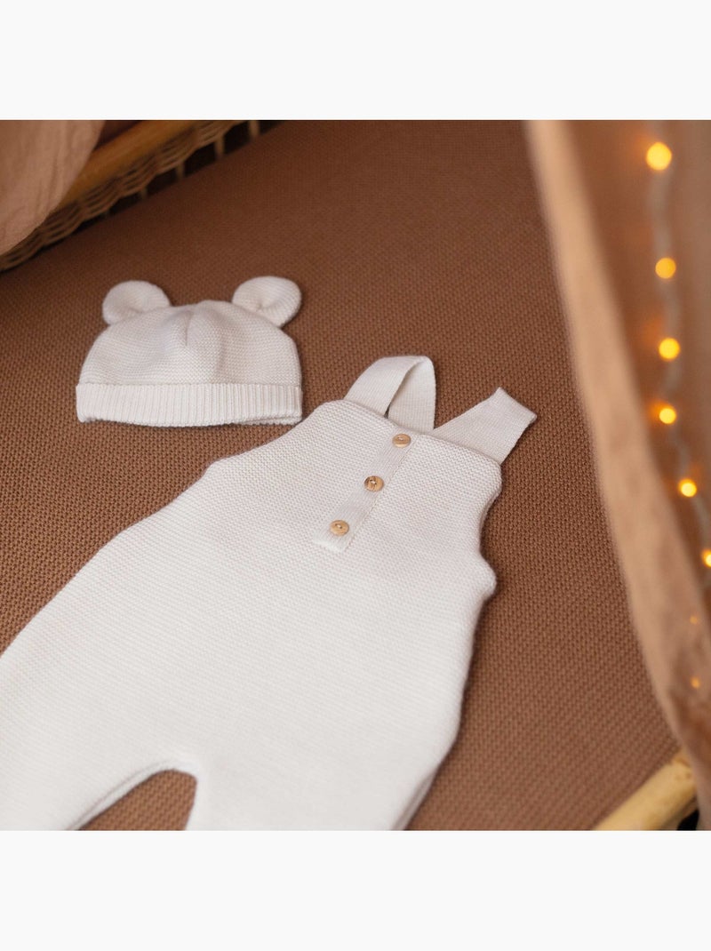 Gorro de punto con orejitas Beige - Kiabi