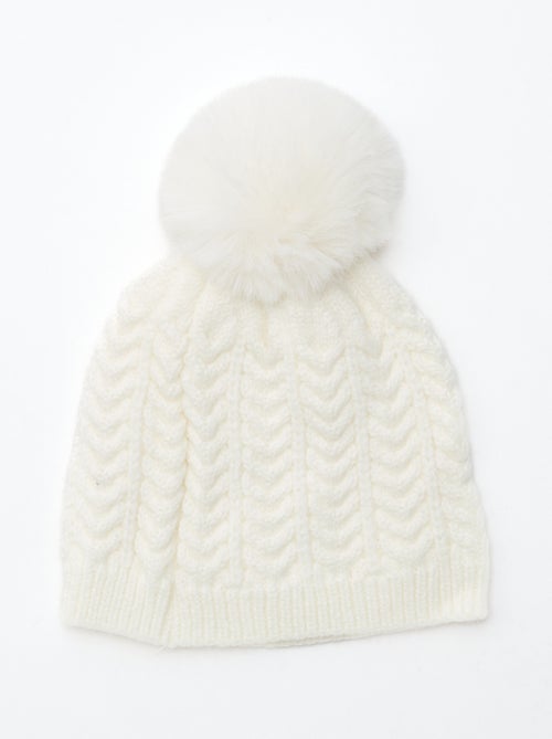 Gorro de punto con pompón - Kiabi
