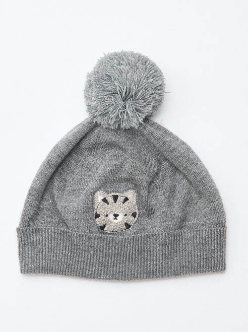 Gorro de punto con pompón - Kiabi
