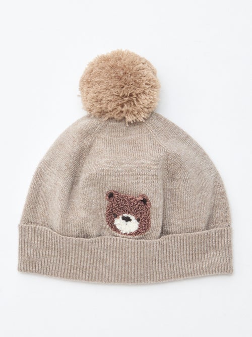Gorro de punto con pompón - Kiabi