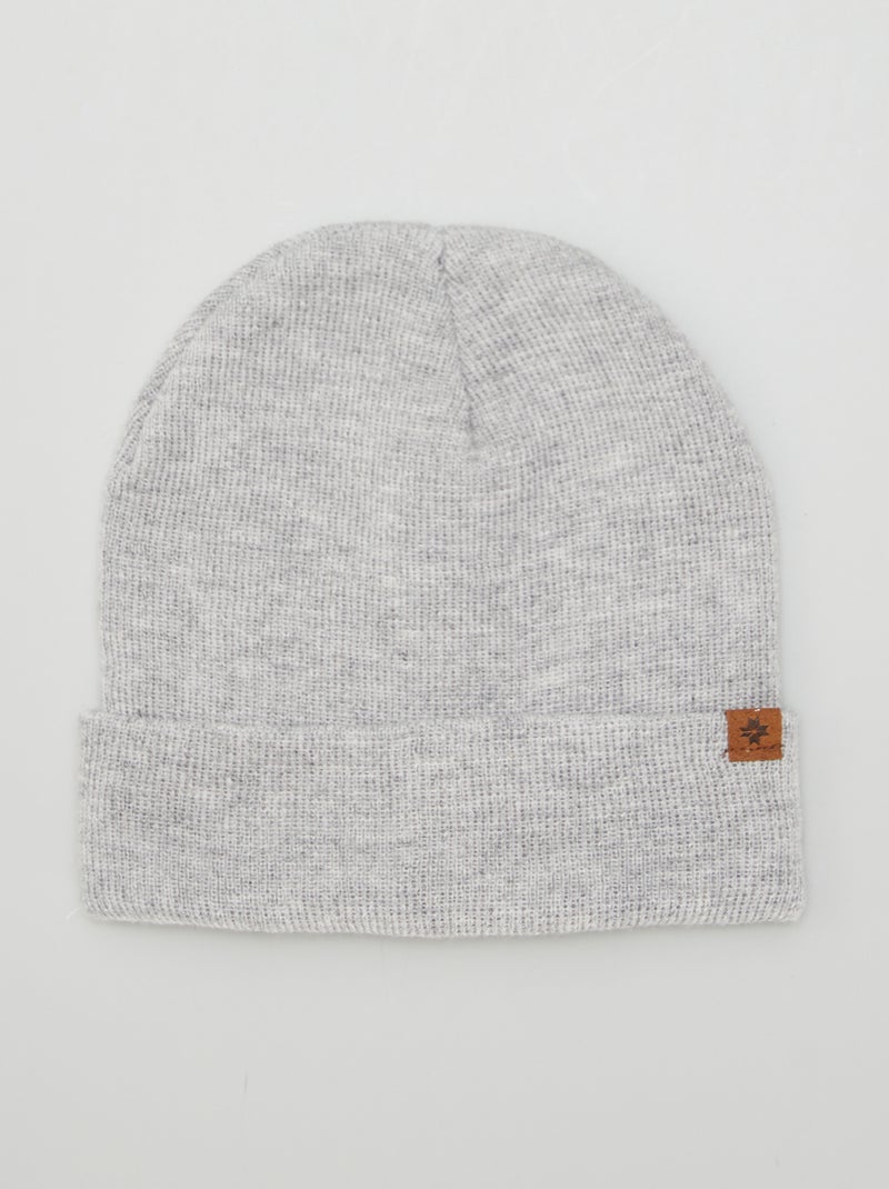 Gorro de punto con vuelta GRIS - Kiabi