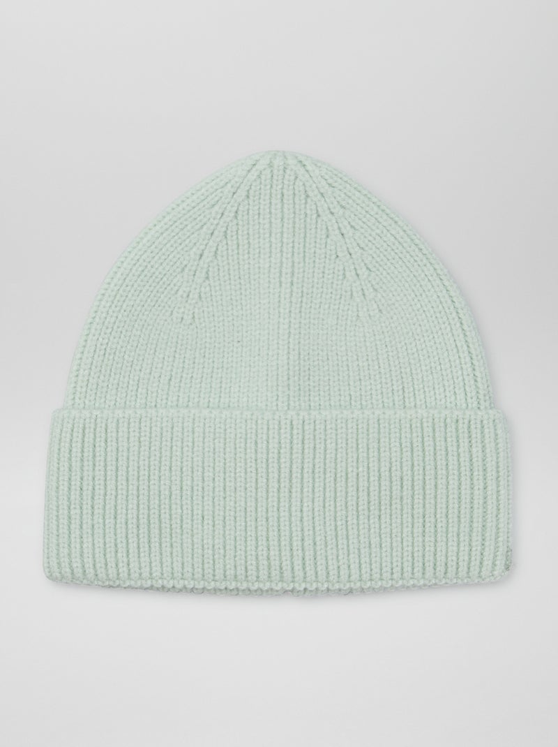 Gorro de punto con vuelta VERDE - Kiabi