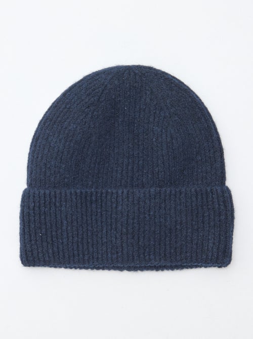 Gorro de punto de canalé con vuelta - Kiabi