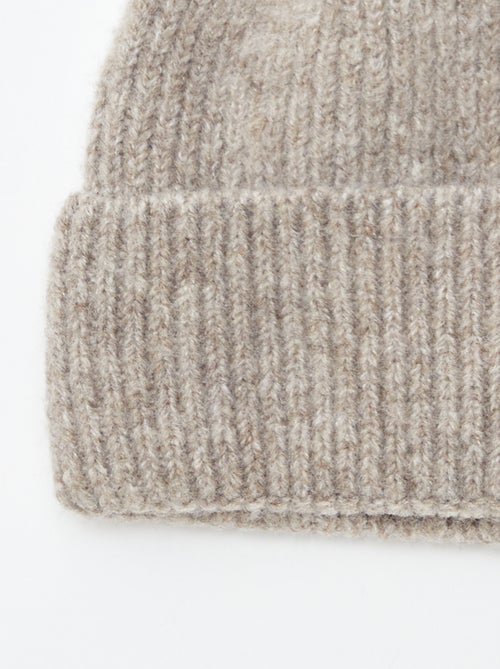 Gorro de punto de canalé con vuelta - Kiabi