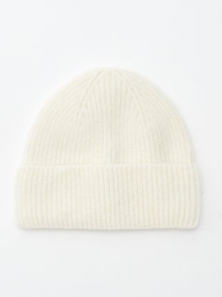 Gorro de punto de canalé con vuelta
