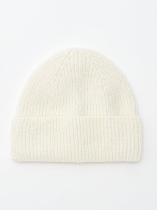 Gorro de punto de canalé con vuelta - Kiabi