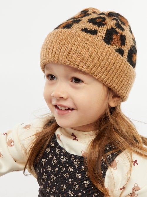 Gorro de punto de canalé con vuelta - Kiabi