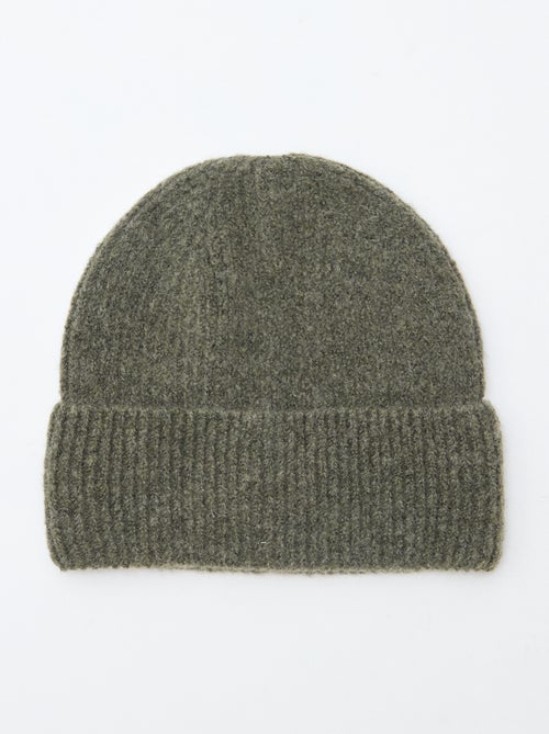 Gorro de punto de canalé con vuelta - Kiabi