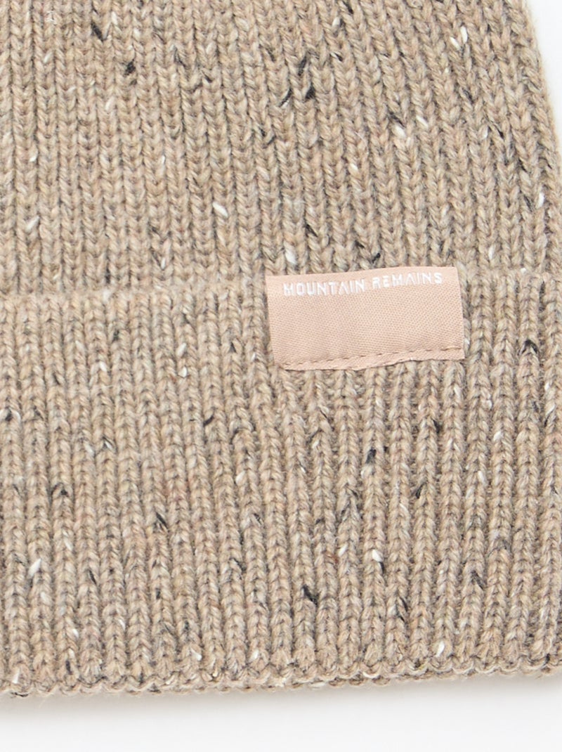 Gorro de punto fantasía Beige - Kiabi