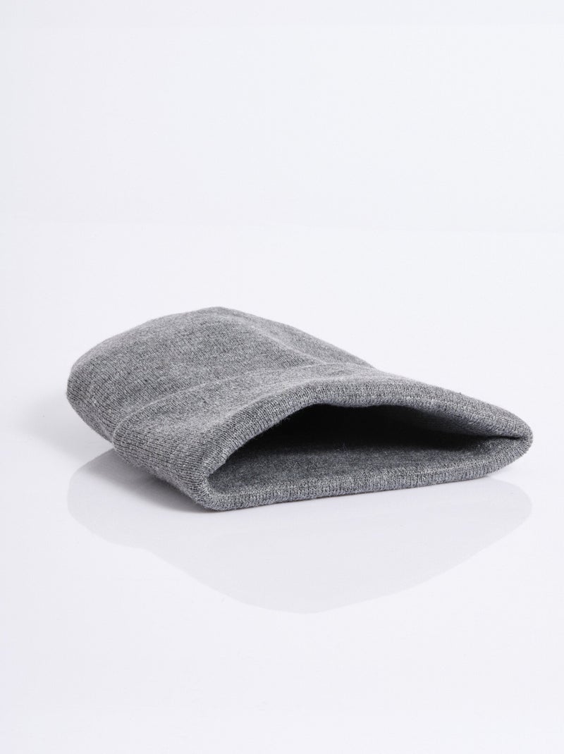 Gorro de punto fino con puños - AFIBEL Gris - Kiabi