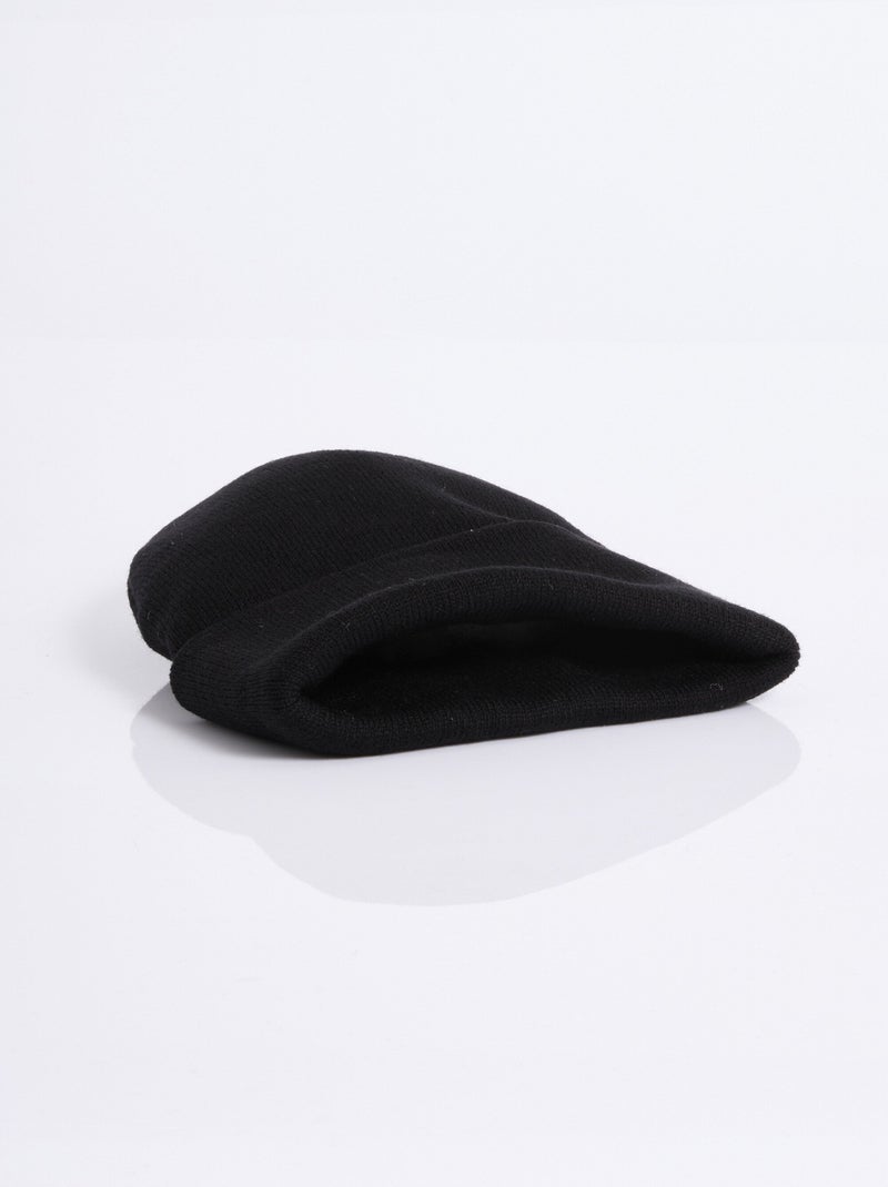 Gorro de punto fino con puños - AFIBEL Negro - Kiabi