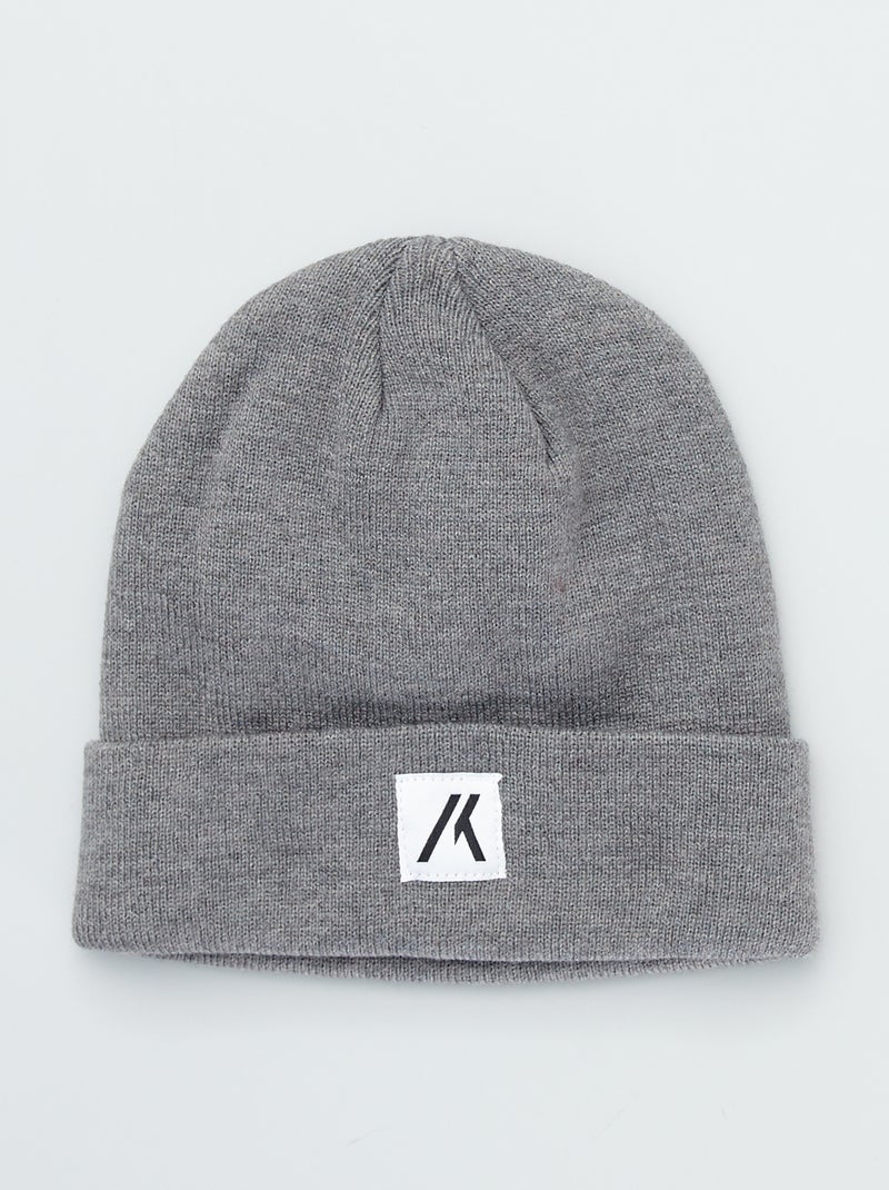 Gorro de punto fino gris - Kiabi
