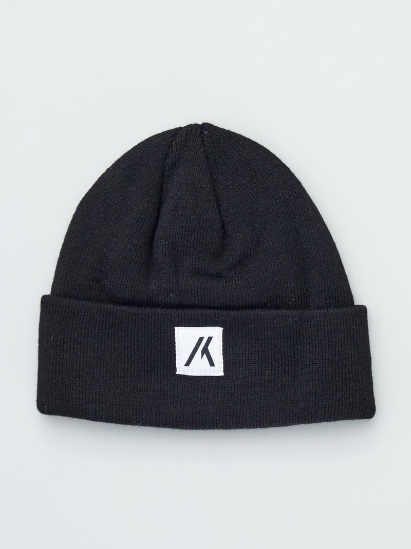Gorro de punto fino negro - Kiabi