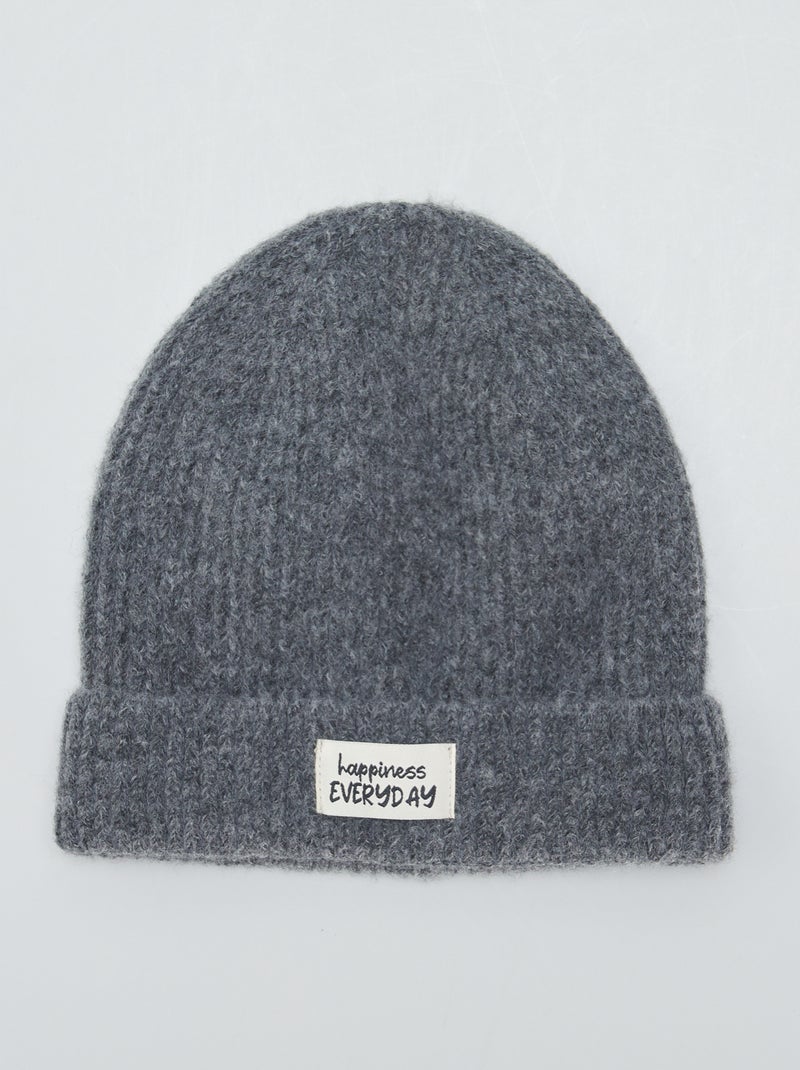 Gorro de punto GRIS - Kiabi