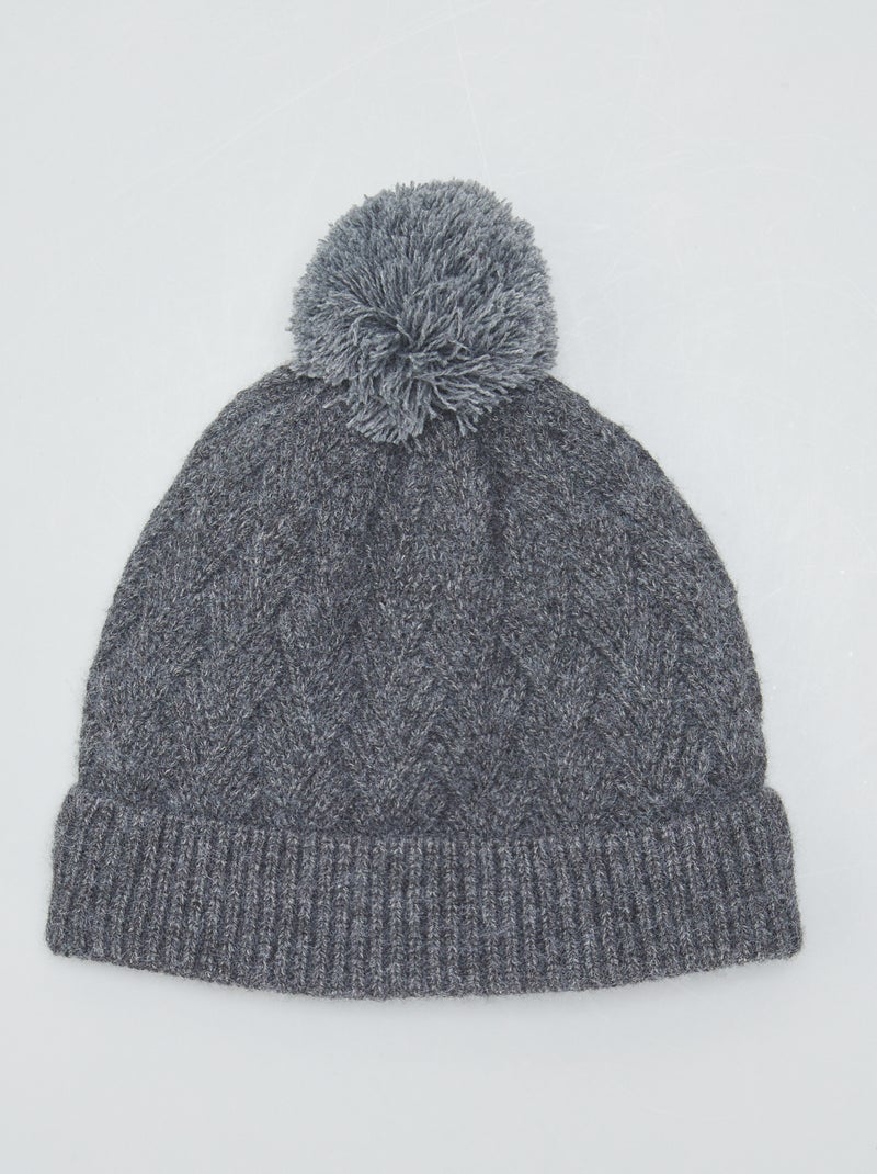 Gorro de punto GRIS - Kiabi