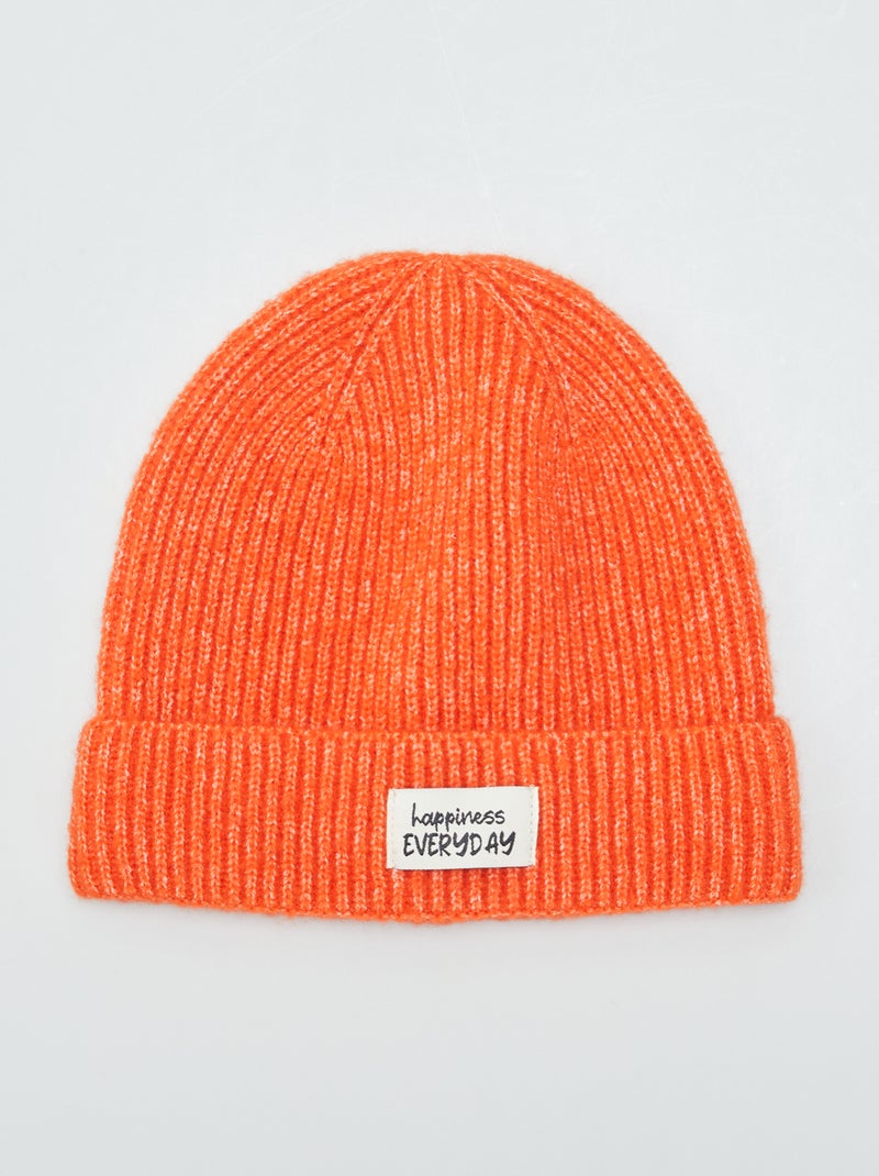 Gorro de punto NARANJA - Kiabi