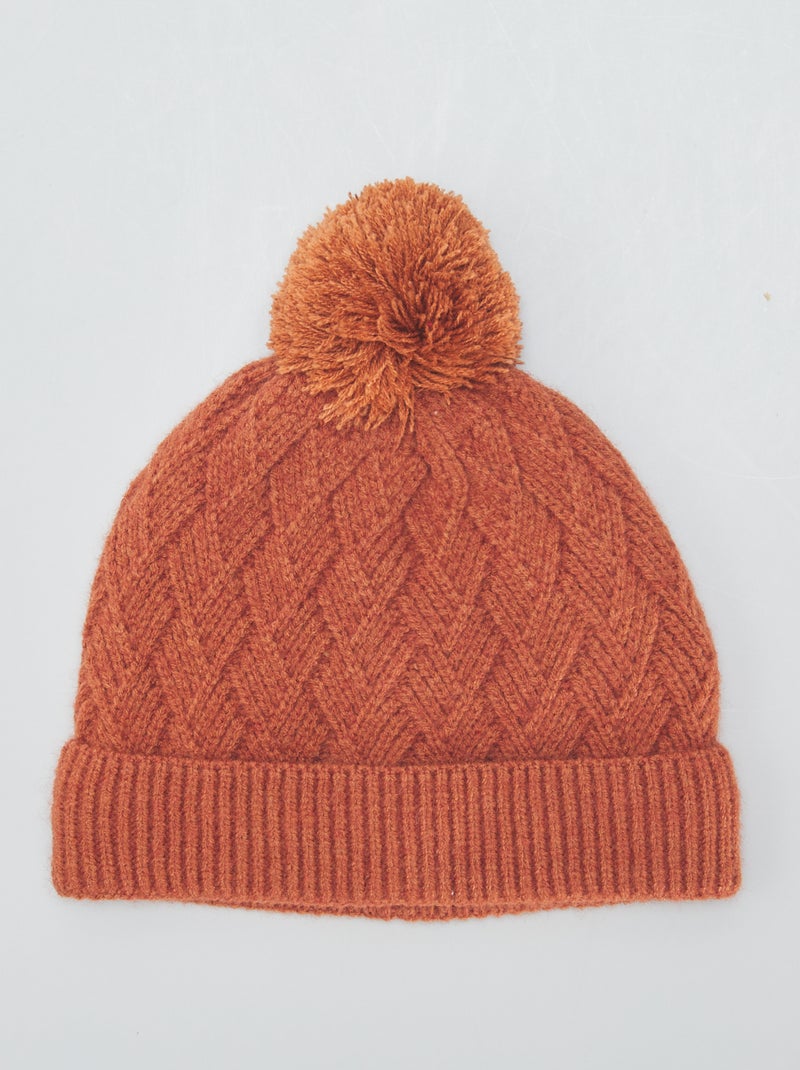 Gorro de punto NARANJA - Kiabi