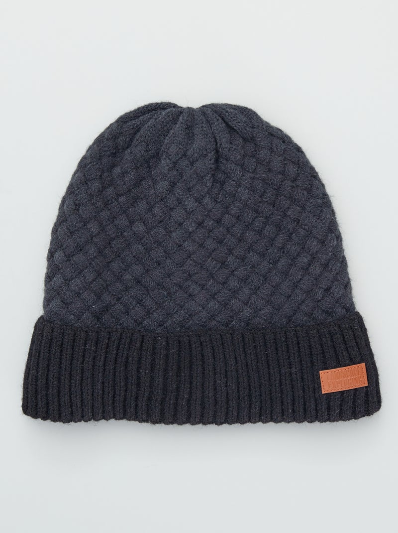 Gorro de punto NEGRO - Kiabi