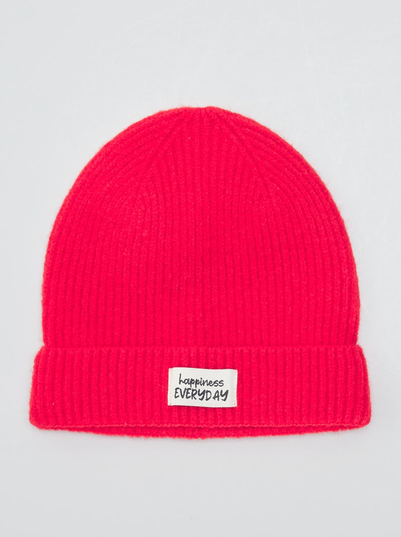 Gorro de punto ROJO - Kiabi
