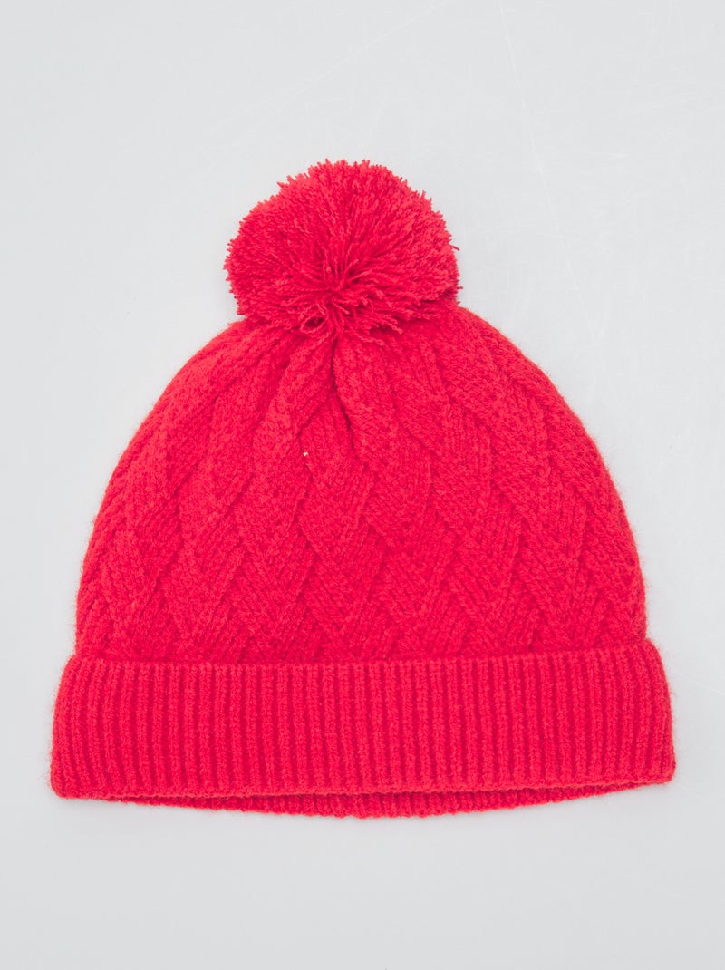 Gorro de punto ROJO - Kiabi