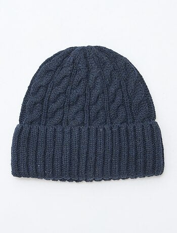 Gorro de punto trenzado